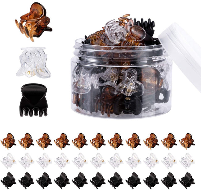 Hair Clips - 36 Pieces 3 Colors - Mini Size 1/2 Inch - Strong Grip for Children and Adults Hover Image