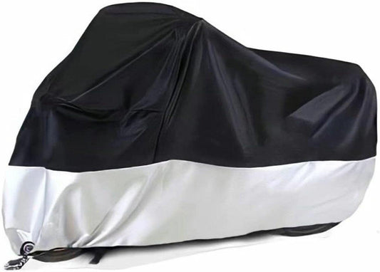Motorcycle cover, Waterproof car cover with lock holes and storage bag, suitable for motorcycles up to 245 cm.