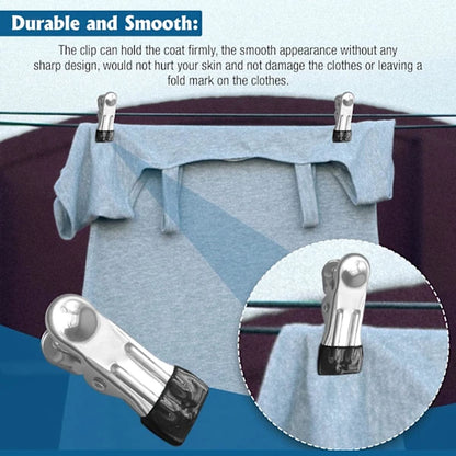 Stainless Steel Clothes Clips 40-piece – Strong, for outdoor use
