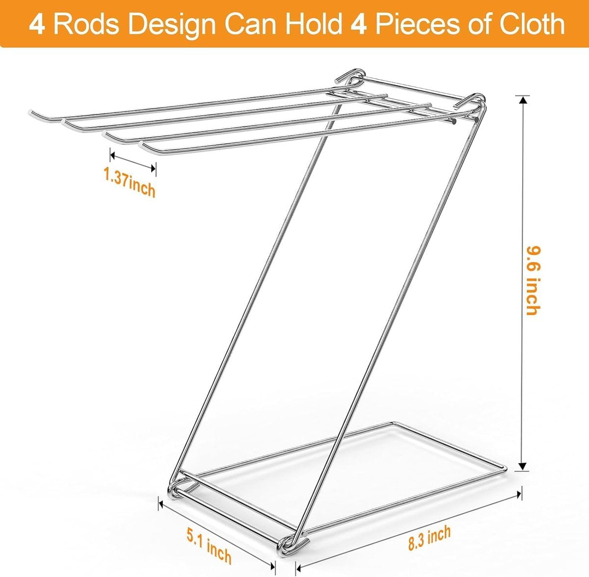 Kitchen Towel Holder, 4-Arm Kitchen Towel Rack for Drying Dishcloths Hand Towels, Foldable Free Standing Hand Towel Holder for Countertop Bathroom Kitchen Organization RV Essentials, 2 Pack