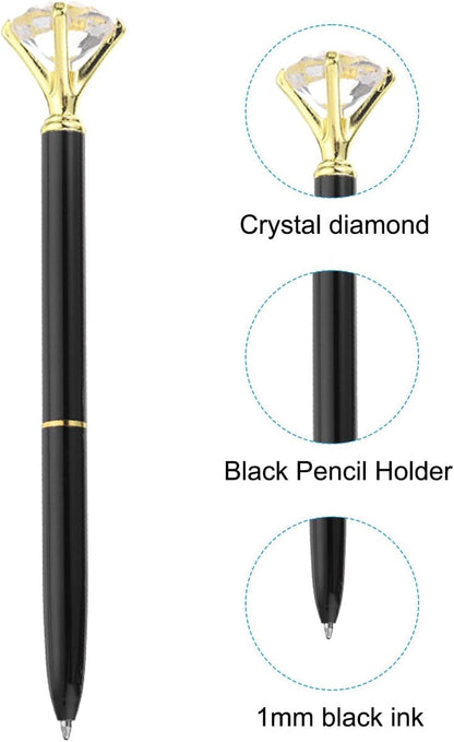 Ballpoint pen - 20 pieces - Metal casing - Black ink - Suitable for weddings, office occasions, etc. - Black