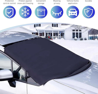Car Window Protection - Windproof and Snowproof - 600D Oxford Fabric Windscreen Protection - Universal Type - Suitable for most cars.