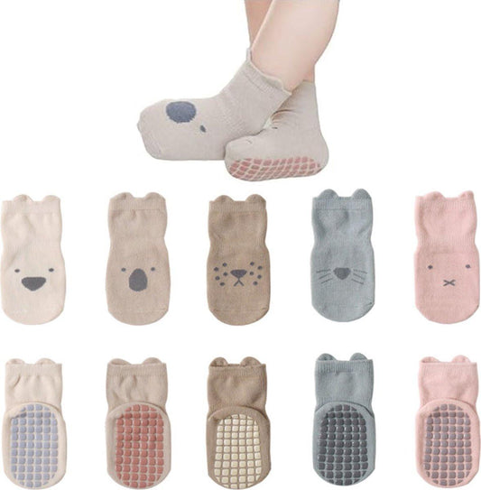 Baby Socks - 5 Pairs - Baby Socks - Non-slip Socks - Children's Socks - Child Baby - Multicolored - Size M - 1-3 Years Old - Ankle Socks - Slipper Socks Baby - Warm Socks - Socks - Newborn - Maternity Gift - Baby Gift.