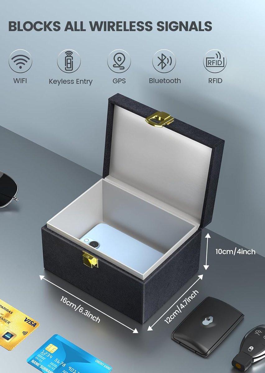 RFID Car Key Anti-Theft - RFID Protective Case Car Key - Protective Case Car Key Box - Car Key Safe - RFID Anti-Theft Box - Faraday Box Car Key - Faraday Box - Keyless Entry Case - Key Pouch - Key Bags - Three-Piece Set.