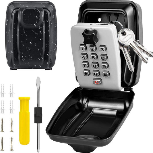 Waterproof Secure Key Box - Wall-Mounted Key Box - Indoor & Outdoor Key Safe - Secure Wall-Mounted Key Box - Combination Lock - Share Access to Your Keys in Complete Safety - Stainless Steel.