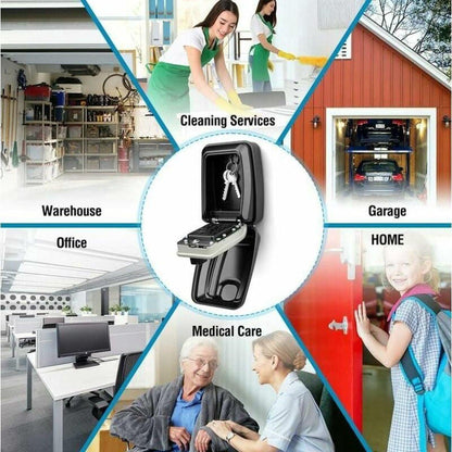 Waterproof Secure Key Box - Wall-Mounted Key Box - Indoor & Outdoor Key Safe - Secure Wall-Mounted Key Box - Combination Lock - Share Access to Your Keys in Complete Safety - Stainless Steel.