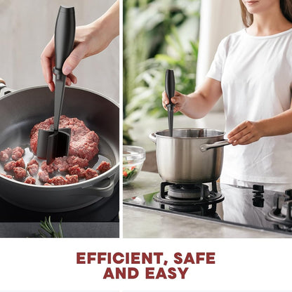 Potato Mashed Potatoes - Kitchen Helper - Potato Mashed Potatoes - Meat Mashed Potato - Meat Chopper Upgrade - Meat Chopper - Meat Mashed Potato - Meat Chopper - Heat-Resistant Meat Mashed Potato for Ground Meat - Mixer - Potato Mashed Potato - Black - Ki
