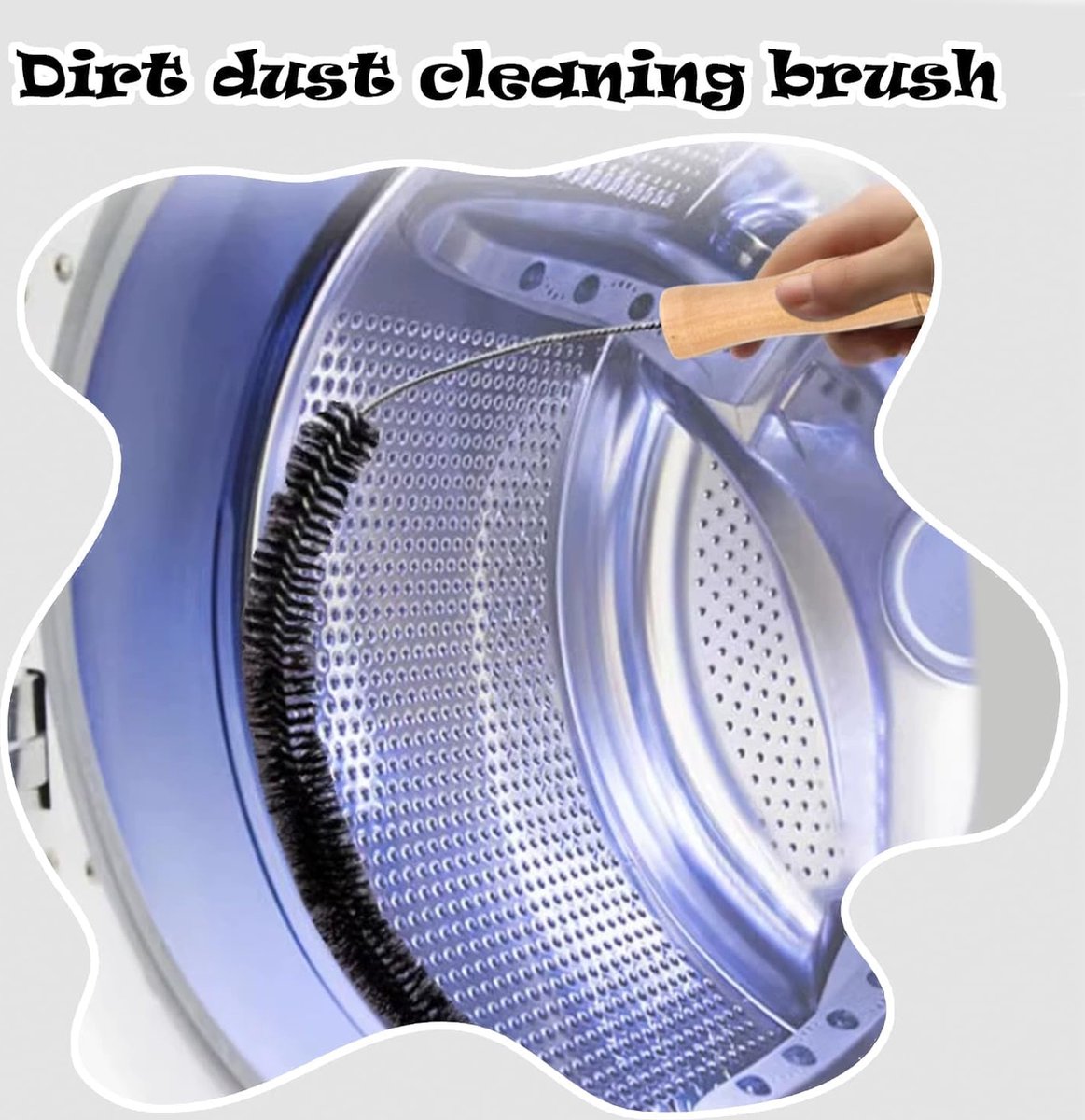 Radiator Brush - 2 Pieces - Flexible Radiator Brush - Dust-Binding Brush - Heating Cleaning Brush/Rapid Brush - Heating Scrub Brush - Handy - With Handle - Long Handle - Multifunctional - For Dry and Wet Cleaning - Black - 70/75cm