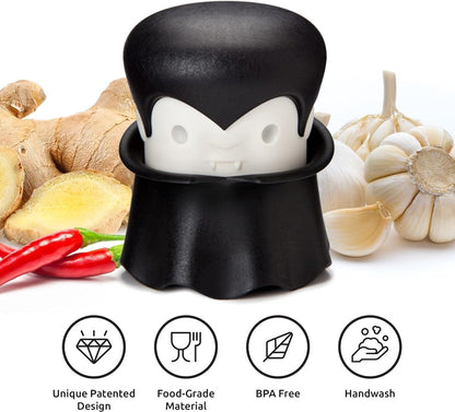 Garlic Press - Professional Garlic Crusher - Creative Multifunctional Garlic Chopper - High Quality Garlic Crusher Mincer - Works on Herbs, Ginger, Nuts, Chili Garlic Grinder - Funny Cooking Gifts Gadgets