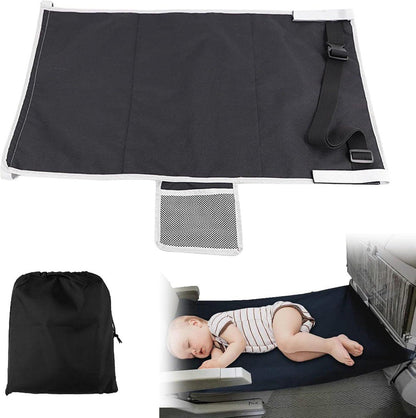 Airplane Bed - Baby Bed - Airplane Beds - Airplane Bed - Airplane Footrest - Must Have For Traveling - Ideal For Airplanes And Cars - Comfortable - Washable - Compact And Portable - Black.