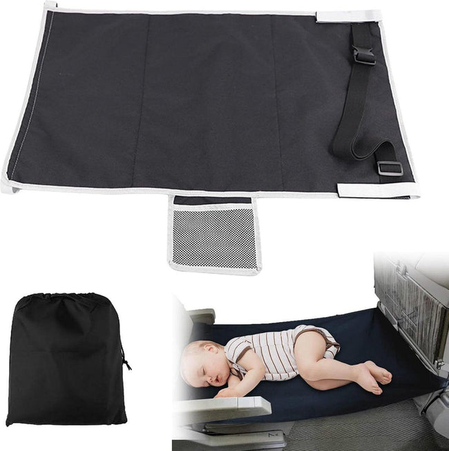 Airplane Bed - Baby Bed - Airplane Beds - Airplane Bed - Airplane Footrest - Must Have For Traveling - Ideal For Airplanes And Cars - Comfortable - Washable - Compact And Portable - Black Hover Image