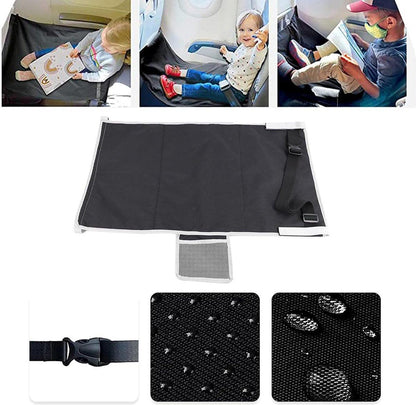 Airplane Bed - Baby Bed - Airplane Beds - Airplane Bed - Airplane Footrest - Must Have For Traveling - Ideal For Airplanes And Cars - Comfortable - Washable - Compact And Portable - Black.