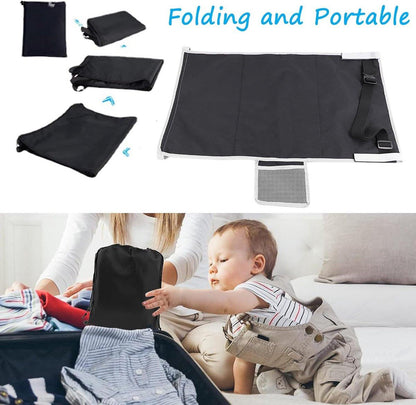 Airplane Bed - Baby Bed - Airplane Beds - Airplane Bed - Airplane Footrest - Must Have For Traveling - Ideal For Airplanes And Cars - Comfortable - Washable - Compact And Portable - Black.