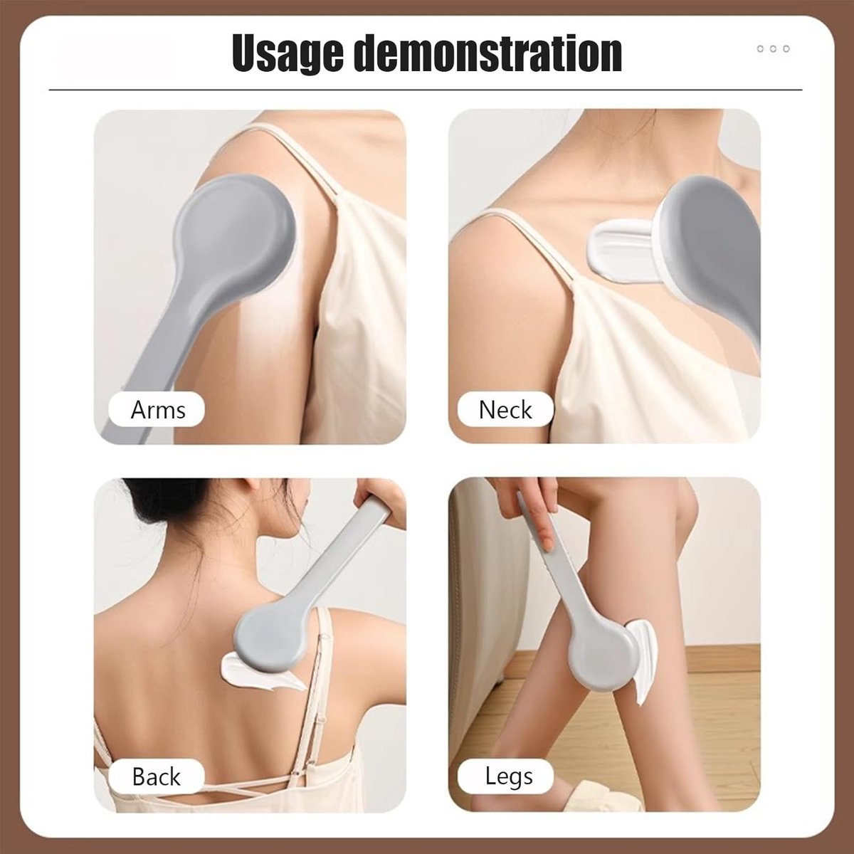 Lotion application aid - Professional back brush - Comfortable ergonomic grip applicator - back application aid - lotion application aid - Skin brush - Practical application aid - Bath brush - Shower brush - Body brush - Apply body lotion