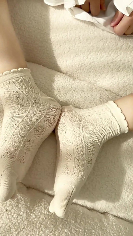 Toe Socks 6 Pairs - Women's - Toe Socks - Cotton - Yoga Socks - Smooth Toe Seam - No Annoying Seams - Toe Socks - Toesocks - Ladies - Runner Toe Socks - Sneaker Socks - Retro Fashion - Antibacterial - Breathable - Elasticity - Comfortable Socks