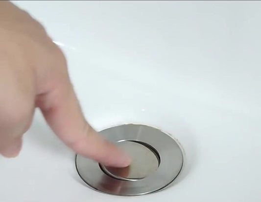 Universal Sink Stopper - Pop-Up Washbasin Stopper - Washbasin Drain Plug - Drain Stopper - Drain Strainer - Hair Catcher - Washbasin - Drain Plugs - Washbasins - Bathroom / Kitchen - Anti-Hair - Chrome - For 34-40 mm