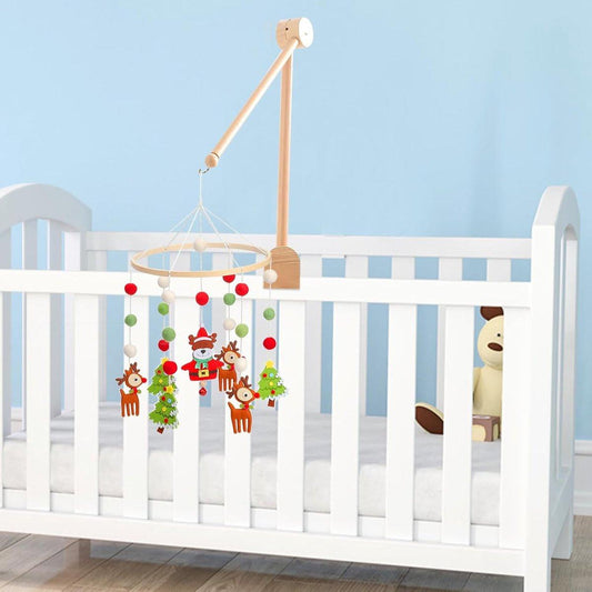 Playpen Mobile - Mobile Holder - Crib Mobile - Wooden Baby Mobile Holder - Wooden Musical Mobile Holder - Wooden Baby Mobile Holder - Wooden Playpen Mobile Holder - Baby Room Decoration - Adjustable Arm for Playpen - Easy to Mount - Adjustable - For Playp.
