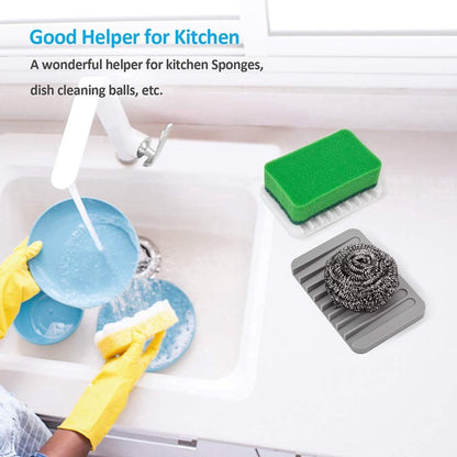 2x Soap Dish - Silicone Soap Dish - Hand Soap - Soap Holder with Drain - Bathroom Accessories - Soap Holder - Soap Mat - Soap Rack - Soap Box - Shower - Sustainable - Grey and White