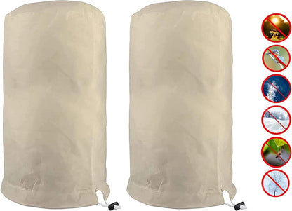 Frost Protection Plant Cover - 2 Pieces - Plant Cover - Frost Non-Woven Fabric - Plant Protective Covers - Plant Protection - Winter Protective Cover Tree/Plant - 60x80cm - Frost Protection Cover Plants - Winter Cover - Durable - Zipper - UV Permeable
