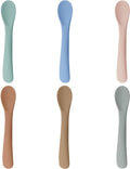 Silicone Baby Spoons - 6 Pieces - Children's Spoons - BPA Free - Cutlery Spoon - Soft Spoons - Baby Cutlery - Children's Cutlery - Feeding Spoon - Spoons for Learning to Eat with Cutlery - Tablespoon.
