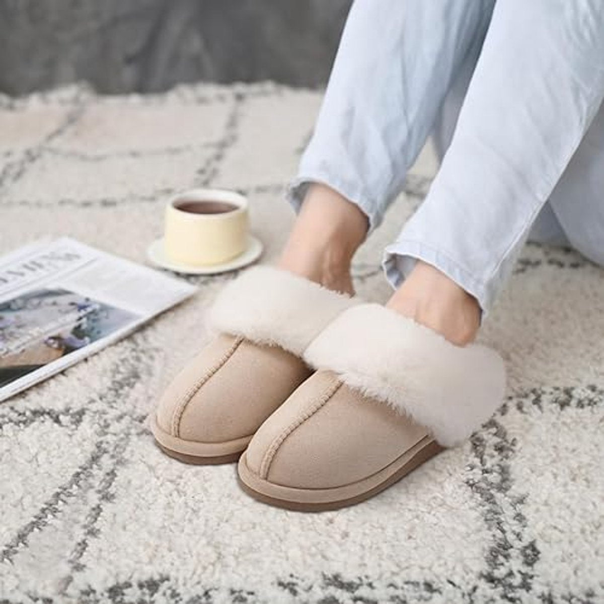Slippers - House shoes - Christmas - Christmas Gift - Ladies' slippers - Anti-slip - Anti-slip Sole - with Plush Lining - Comfeet - Warm - Creative - Surprising - Unisex - Size 39/40 - Gift - Perfect as a Christmas gift