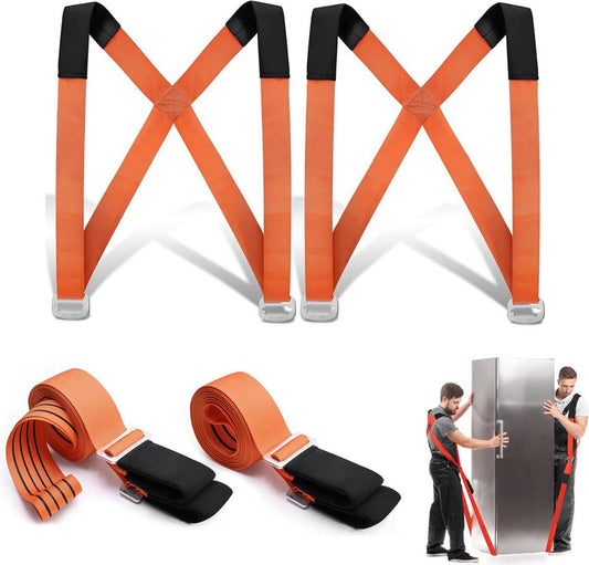 Moving Harness with Lifting Straps Set - Moving Aid - Moving Straps - Moving Belt - Lifting Aid - Tie-down Straps / Lifting Slings - 270kg Load Capacity - Furniture Dolly - Moving - Carrying Strap - Set for 2 People.