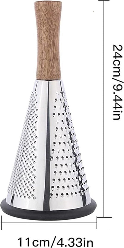 Grater - Hand Grater - Lemon Grater - Cheese Grater - Kitchen Grater - Ginger Grater - Garlic Grater - Table Grater - With 3 Grating Methods - 3 Cutting Surfaces - Multifunctional - Kitchen Utensils - Kitchen Accessories - Stainless Steel - Silver