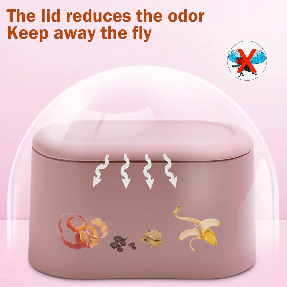 Trash Can - Sensor Trash Can - Sturdy - Countertop Waste Bin - Mini Trash Can - Desktop - Tabletop Waste Bin - Plastic Trash Can - Bathroom Waste Bin - Recycling Waste Bin - Car Trash Can - Pink - Office Trash Cans - Home / Office