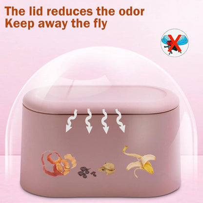 Trash Can - Sensor Trash Can - Sturdy - Countertop Waste Bin - Mini Trash Can - Desktop - Tabletop Waste Bin - Plastic Trash Can - Bathroom Waste Bin - Recycling Waste Bin - Car Trash Can - Pink - Office Trash Cans - Home / Office