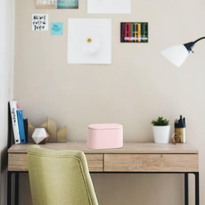 Trash Can - Sensor Trash Can - Sturdy - Countertop Waste Bin - Mini Trash Can - Desktop - Tabletop Waste Bin - Plastic Trash Can - Bathroom Waste Bin - Recycling Waste Bin - Car Trash Can - Pink - Office Trash Cans - Home / Office