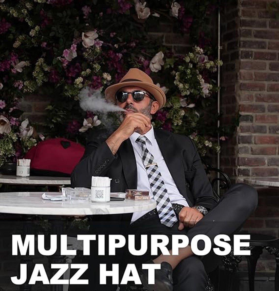Hats - elegant jazz hat - warm Bucket Hat - Fedora hat - jazz cap - Sun hat - Accessories - Headwear - Hats - Hat - Festival - Gifts - Unisex - for wedding /party /beach /pool /park /camping /picnic /hiking - Brown