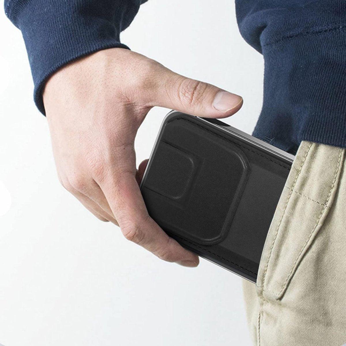 Wallet Stand - Strong Magnetic Card Holder - Suitable for MagSafe - 2-Card Wallet - Ultra-Thin - Foldable - Card Holder for Men & Women - Card Holder - Credit Card Holder - Magnetic Closure - Stand Function - Stand - Black.