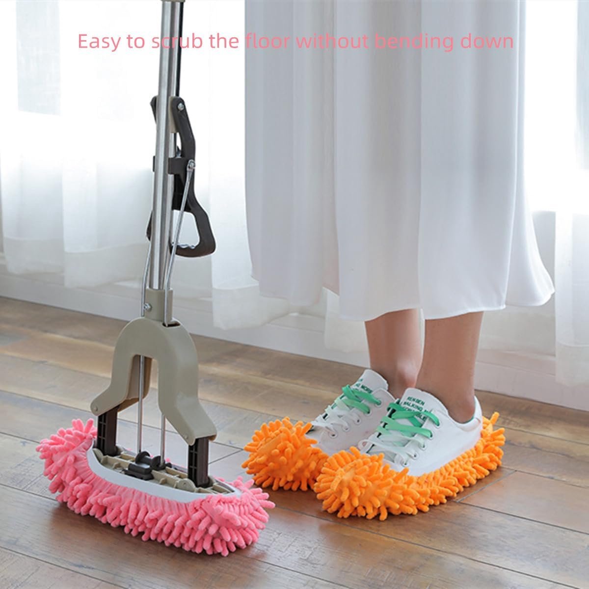 Shoe Covers - 5 Pairs - Mop Shoe - Shoe Cover - Shoe Protectors - Cleaning Shoes - Mop Shoes - Mop Slippers - Easy Cleaning - Mopping - Cleaning - Mop Set - Reusable - For Home, Office, Bathroom, Kitchen