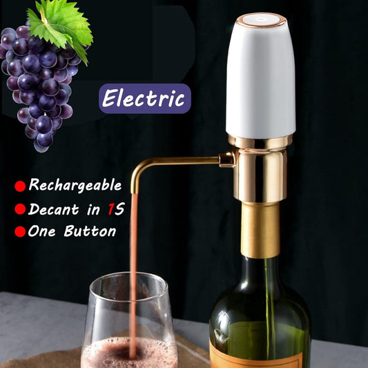 Electric One-Touch Wine Aerator and Automatic Wine Dispenser with USB Rechargeable - Best Gift for Wine Lovers