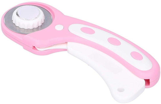 Professional Rotary Cutter - Luxury High Quality Tailor's Scissors - Fabric Scissors - Leather Cutter - Cutter - Fabric Cutter - Rotary Blade - for cutting fabric / leather / plastic / paper - fabric pink.