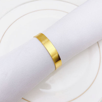 12 pieces gold metal napkin rings - elegant napkin ring - Christmas napkin rings - boho round gold napkin ring for weddings - party dinner - anniversary table decoration