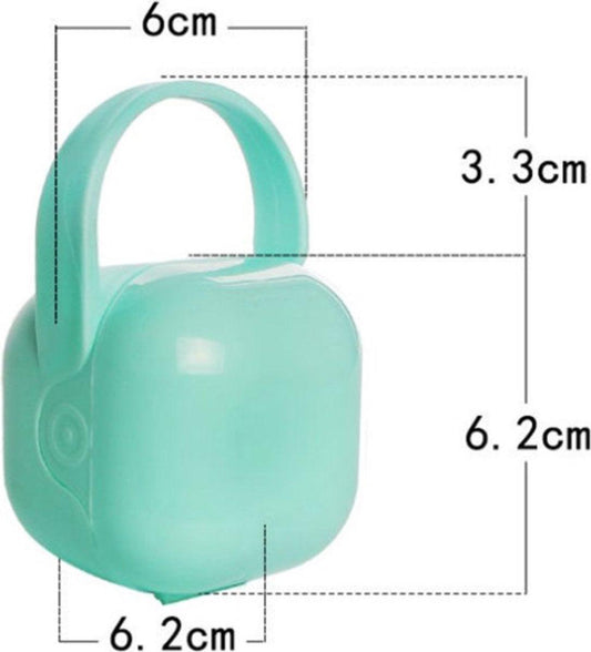 Pacifier Storage Container - Pacifier Box - Easy to Take Anywhere - Pacifier Carrier Bag - Pacifier Storage Box - Pacifier Storage Boxes - Green+Pink - 2 Pieces.