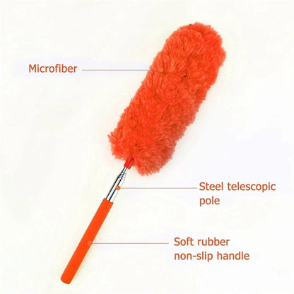 Telescopic Feather Duster - 5-Piece Cleaning Set - Feather Duster Extendable Up to 85 Cm - Cobweb Brush with Telescopic Handle - Duster - Dust Brush - Washable Microfiber - Rotatable - Electrostatic Adsorption - Hard-to-Reach Places.