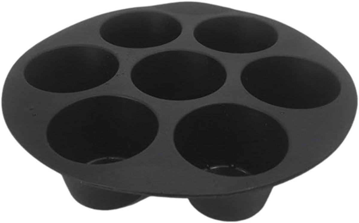 Muffin Pans - Professional High Quality Airfryer Baking Tray - Non-Stick Coating - Cupcake Tray - Muffin Baking Pans - Silicone Baking Mold - Silicone Cupcake Baking Pan - For Muffins, Cupcakes, Mini Quiches - 17.5cm - Black