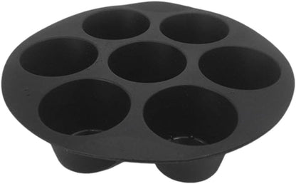 Muffin Pans - Professional High Quality Airfryer Baking Tray - Non-Stick Coating - Cupcake Tray - Muffin Baking Pans - Silicone Baking Mold - Silicone Cupcake Baking Pan - For Muffins, Cupcakes, Mini Quiches - 17.5cm - Black