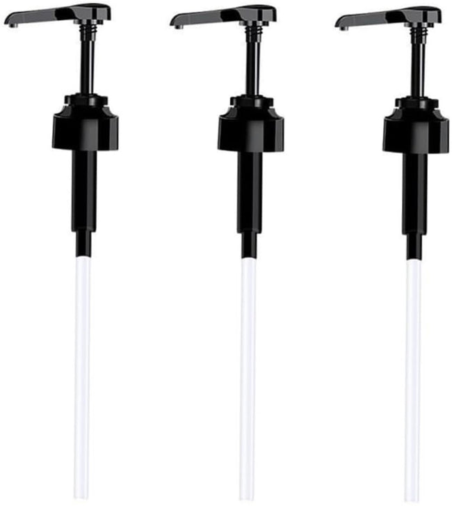 3-piece soap dispenser head - Easy-press bottle soap dispenser - Multifunctional Coffee Syrup Pump - Practical Spray Nozzle Pressure Oil Sprayer - Dispensing Pump - Pump Dispenser Syrup Bottle - Bottle Nozzle - for liquid / lotion - Black Hover Image