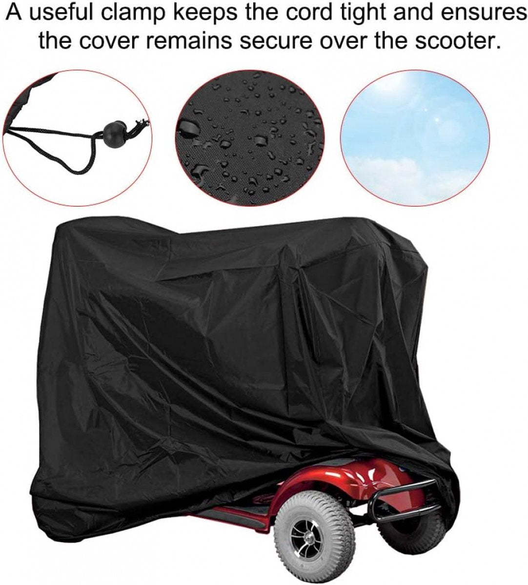 Mobility Scooter Protective Cover - Cover for Mobility Scooter - Mobility Scooter Cover - With Storage Bag - 140 x 66 x 91 cm - Protective Cover - Rain Cover - Cover - For Mobility - Scooter - Waterproof - Protects Against Dust - Dirt - Snow - Sunlight -