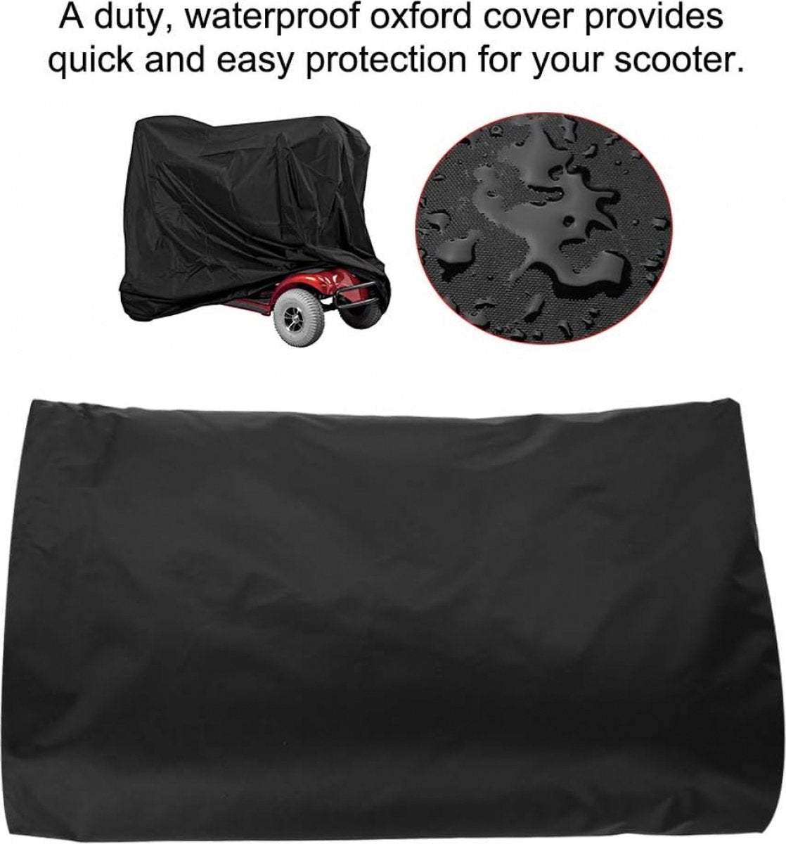 Mobility Scooter Protective Cover - Cover for Mobility Scooter - Mobility Scooter Cover - With Storage Bag - 140 x 66 x 91 cm - Protective Cover - Rain Cover - Cover - For Mobility - Scooter - Waterproof - Protects Against Dust - Dirt - Snow - Sunlight -