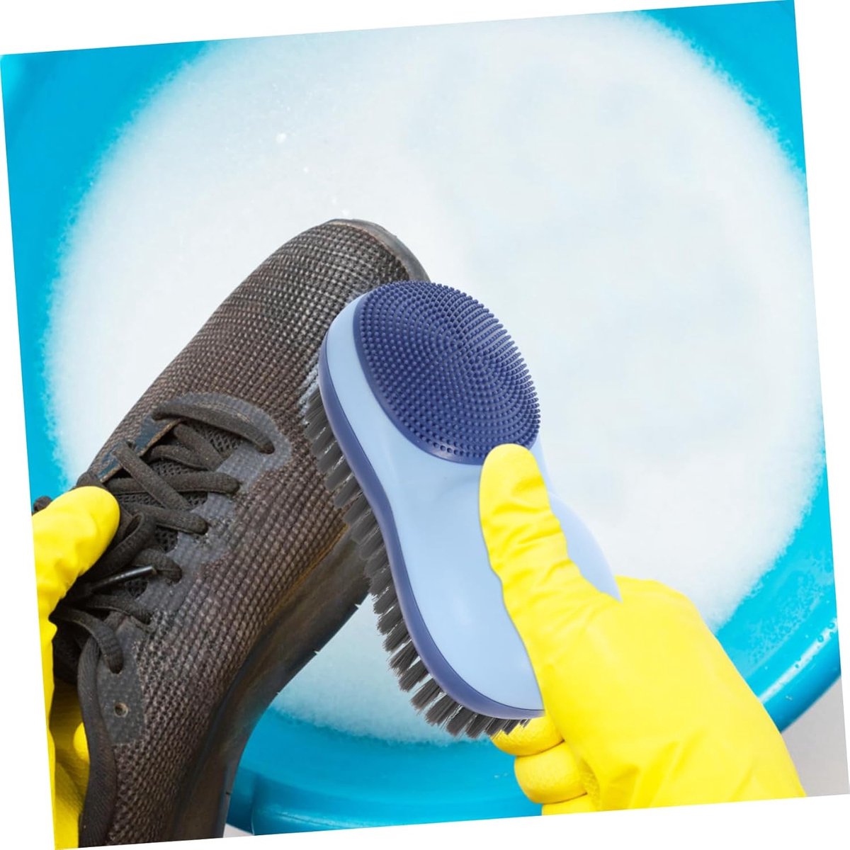 Hand Brush - Cleaning Brush - Cleaning Supplies - Hand Scrubbers - Soft Bristle Cleaning Brush - Scrubbing Brushes - Reusable Washing Brush for Washing Shoes - Multifunctional Cleaning Brush - For Cleaning Bathroom, Kitchen, Scho