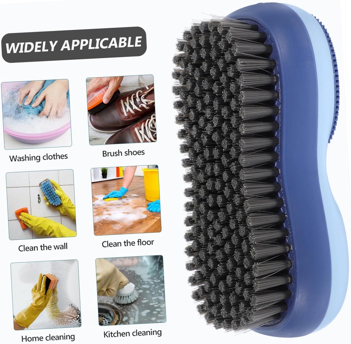 Hand Brush - Cleaning Brush - Cleaning Supplies - Hand Scrubbers - Soft Bristle Cleaning Brush - Scrubbing Brushes - Reusable Washing Brush for Washing Shoes - Multifunctional Cleaning Brush - For Cleaning Bathroom, Kitchen, Scho