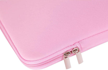 Laptop Case / Sleeve - 15.6 Inch - 2-Piece Extra Compartment - Laptop Sleeve with Pouch - Women's / Men's Laptop Bag - Macbook Case with Zipper - Laptop Sleeve - Laptop Case - Laptop Cover - Pink - Shockproof - Scratchproof - Durable.