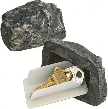 Fake Stone - Hollow Stone - Outdoor Hiding Place for House Keys - Plastic Fake Stone - Anti-Burglar - Security - Discreet - Safe Way to Hide a Key - Hide Keys in an Unfindable Hiding Place - 1 Piece.