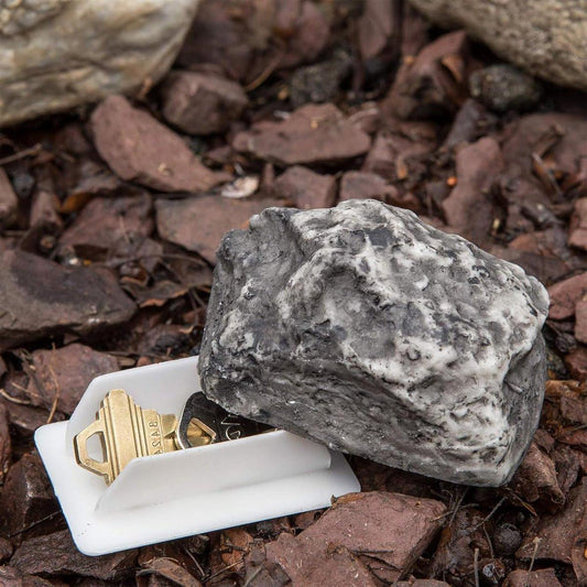 Fake Stone - Hollow Stone - Outdoor Hiding Place for House Keys - Plastic Fake Stone - Anti-Burglar - Security - Discreet - Safe Way to Hide a Key - Hide Keys in an Unfindable Hiding Place - 1 Piece.