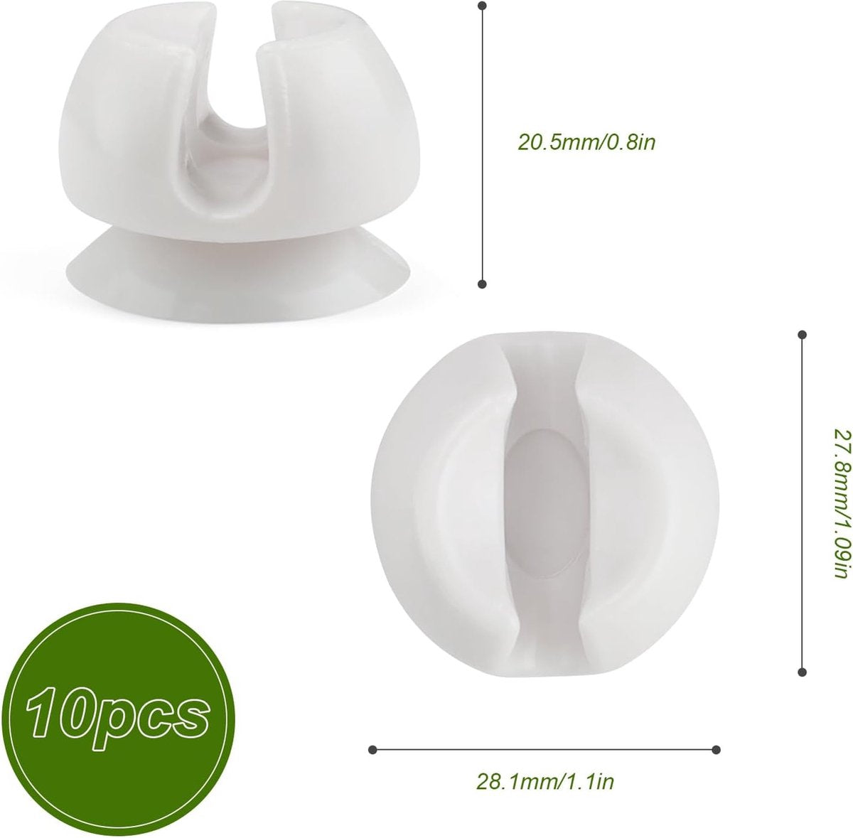 Toothbrush Holder - 10 Pieces - Holder - Bathroom - With Suction Cup - Washbasin - Shelf - Storage - Holder - Hygienic - Bathroom Gadgets - Bathroom Accessory - Wall Mounting - No Drilling Required - Plastic - Toothbrush - White