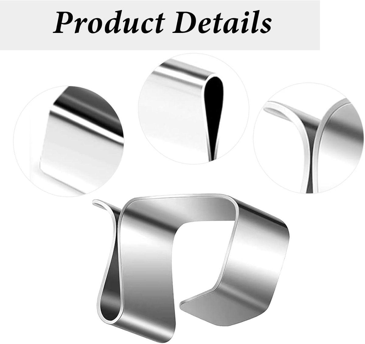 Cable Clips - 100 Pieces - Cable Holder - Halloween - Christmas - Nail Clip - Cable Tie - Clips - Cable Channel - Ties - Cable Lock - Cable Channels - Roof Hooks - Cable Clamp - Strong Clamping Force - 20 x 14 mm - Very Suitable for Party / Halloween / Ch.